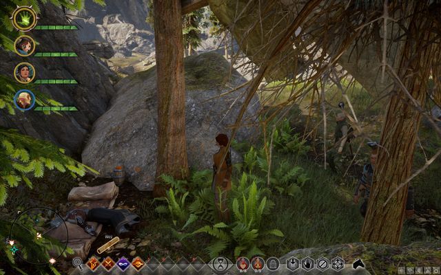 The location, where you find the map - Dragon Age Inquisition: Sketch of Calenhads Foothold - Side quests - The Hinterlands - Dragon Age: Inquisition Game Guide & Walkthrough