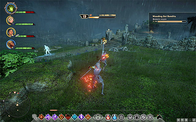An example group of bandits - Dragon Age Inquisition: Weeding Out Bandits - Side Quests - Crestwood - Dragon Age: Inquisition Game Guide & Walkthrough