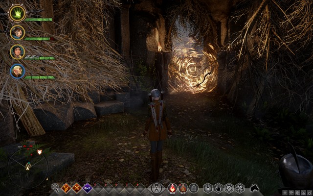 The entrance to the cave of the apostates - Dragon Age Inquisition: Apostates in Witchforest - Side quests - The Hinterlands - Dragon Age: Inquisition Game Guide & Walkthrough