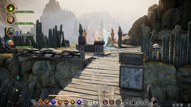The first hole surrounded with a magic barrier - Dragon Age Inquisition: Calming Victory Rise - Side quests - Exalted Plains - Dragon Age: Inquisition Game Guide & Walkthrough
