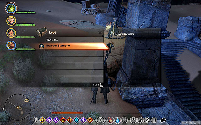 Search the tombs and the bodies of fallen enemies. - Dragon Age Inquisition: Artifact Requisition in the Wastes - Side quests - The Hissing Wastes - Dragon Age: Inquisition Game Guide & Walkthrough