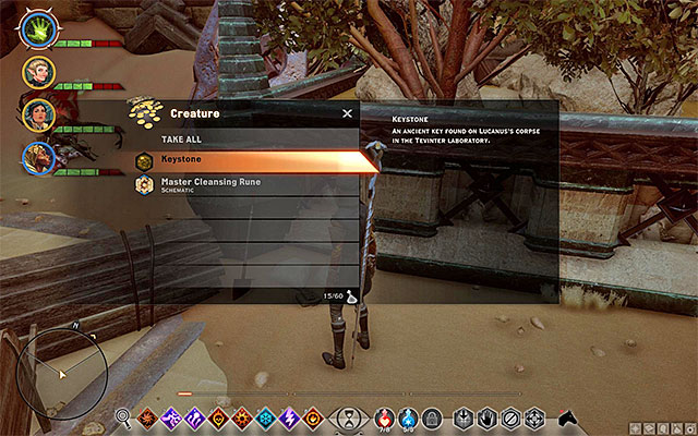 Lucanus has got the first key - Dragon Age Inquisition: The Heart of the Still Ruins - Side quests - The Western Approach - Dragon Age: Inquisition Game Guide & Walkthrough