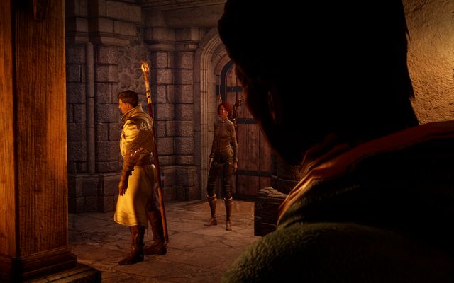 The cut-scene when walking into the tavern. - Dragon Age Inquisition: Last Resort of Good Men - The Inner Circle (companion quests) - Dragon Age: Inquisition Game Guide & Walkthrough