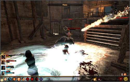 The fight won't be easy not only because of the wandering thugs but because of the archers standing up - Walkthrough - Carta Hideout - Dragon Age II: Legacy - Game Guide and Walkthrough