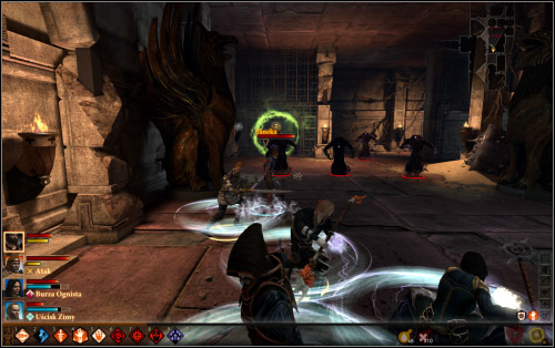 The order of clicking the controls you can see on the map - switching off the controls 2-6 will open the path to the bridge - Walkthrough - Corypheus's Prison - Daneken's Floor - Dragon Age II: Legacy - Game Guide and Walkthrough