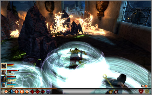 After you get rid of the pillars' guards Corypheus will step down from the platform to continue the fight - Walkthrough - The Final Seal - Dragon Age II: Legacy - Game Guide and Walkthrough