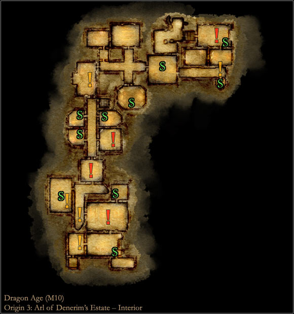 AREAS OF INTEREST - Dragon Age Origins: Origin 3 - City elf main map - World Atlas - Maps - Main areas - Dragon Age: Origins Game Guide