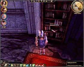Step 5: Find the first book located in the south-western row of the southern section of the library (M33, 21) - Dragon Age Origins: Summoning sciences - The Circle tower - Dragon Age: Origins Game Guide
