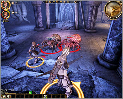 During the exploration of the ruins (M2, 1) youll be travelling west and youll be allowed to choose between a northern path and a southern path twice (M2, 2) - Dragon Age Origins: The lost mysteries of the Ancients - Dalish elf - Dalish Elf Camp (Prologue) - Dragon Age: Origins Game Guide