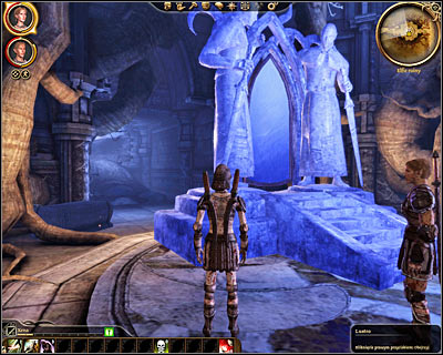 After youve eliminated the mini-boss youll be allowed to explore the last room of the ruins - Dragon Age Origins: The lost mysteries of the Ancients - Dalish elf - Dalish Elf Camp (Prologue) - Dragon Age: Origins Game Guide