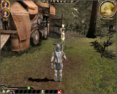 If you want to talk to Merrill right away proceed directly to the southern area of the camp (M3, 3) - Dragon Age Origins: The lost mysteries of the Ancients - Dalish elf - Dalish Elf Camp (Prologue) - Dragon Age: Origins Game Guide