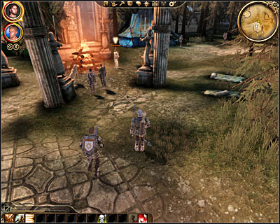 Once youve arrived at the northern ruins find Alistair and approach him (M21, 3) - Dragon Age Origins: Joining the Grey Wardens - Ostagar - Dragon Age: Origins Game Guide