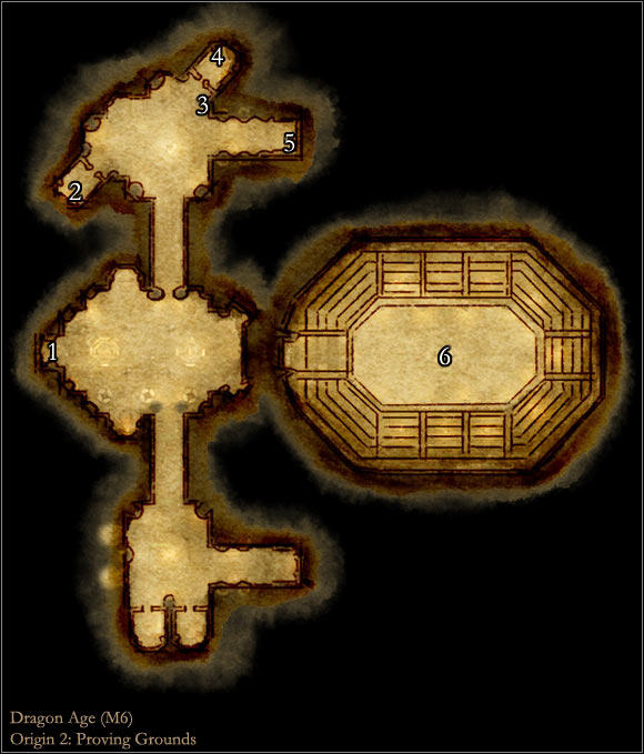 1 - Dragon Age Origins: Proving Grounds map - Maps of locations - Dragon Age: Origins Game Guide