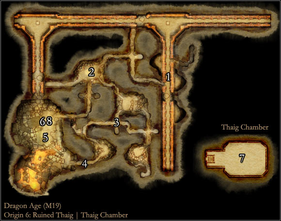 1 - Dragon Age Origins: Ruined Thaig map - Maps of locations - Dragon Age: Origins Game Guide