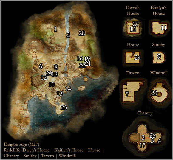 1 - Dragon Age Origins: Redcliffe map - Maps of locations - Dragon Age: Origins Game Guide