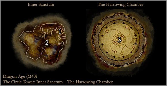 1 - Dragon Age Origins: Inner Sanctum map - Maps of locations - Dragon Age: Origins Game Guide