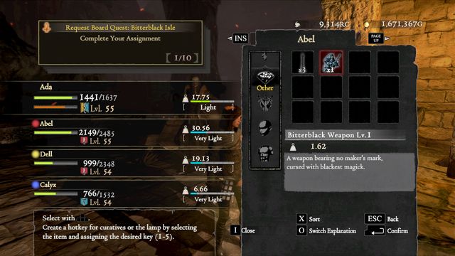 One of the first level enchanted weapons - Bitterblack Isle - Dark Arisen DLC - Dragons Dogma - Game Guide and Walkthrough