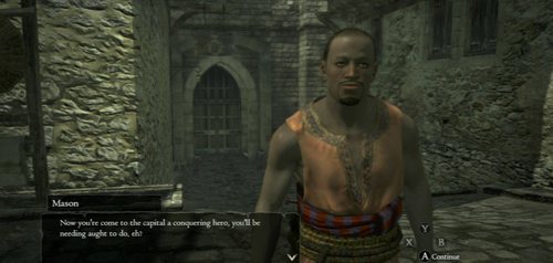 Just after entering Gran Soren (and completing the Off With its Head quest), you'll be stopped by Mason - A Matter of Myrmidons - Act I - Dragons Dogma - Game Guide and Walkthrough