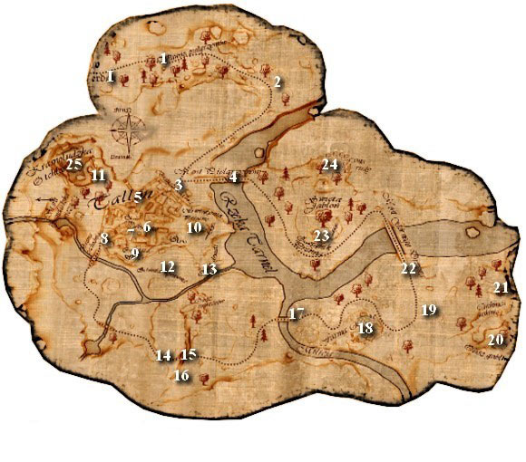 Exits - Chapter 7 - Maps: M9. Tallon - Chapter 7 - Drakensang: The Dark Eye - Game Guide and Walkthrough