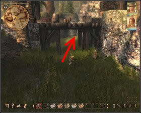 Follow Cuano, who runs the path leading under the bridge - Customs Stronghold - p. 1 | Main quests - Main quests - Drakensang: The River of Time Game Guide