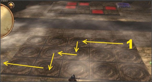 Walk carefully. Wait until skeleton walks on the next tile. - Elven Forest - p. 2 | Main quests - Main quests - Drakensang: The River of Time Game Guide