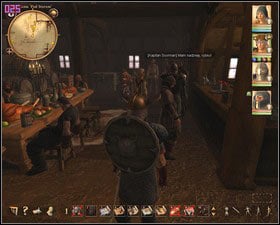 You can ask barmaid or Jadira about Radomir - Hammerberg - p. 1 | Main quests - Main quests - Drakensang: The River of Time Game Guide