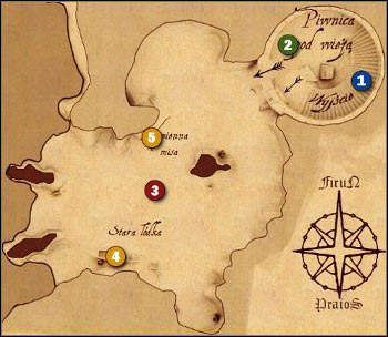 1 - M1, M2 Encampment and the tower ruins - Maps - Drakensang: The River of Time Game Guide