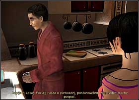 In the kitchen Zoe will talk with her dad - Dreamfall: Chapter 1 - One - Dreamfall: Game Guide - Dreamfall: The Longest Journey Game Guide