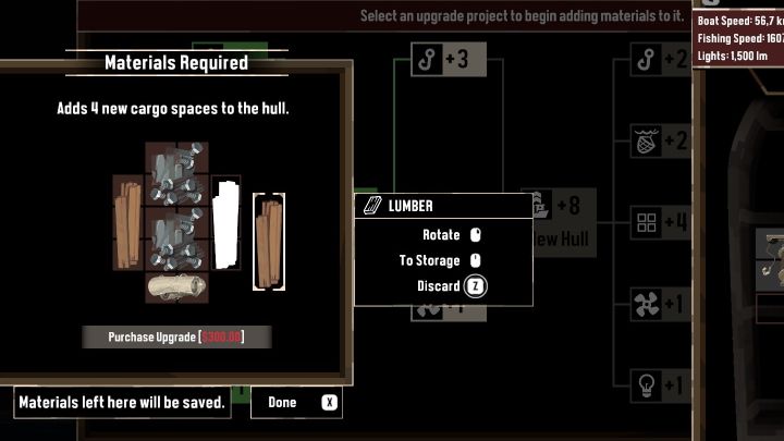 You will need materials and money to upgrade - Dredge: How to increase cargo space? - FAQ - Dredge Guide
