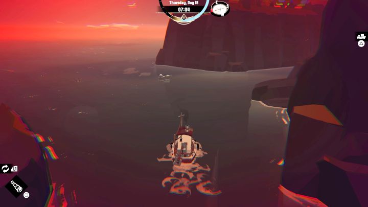 While exploring the middle part of Gale Cliffs (narrow passages between the cliffs), large underwater creatures may attack you - Dredge: How to avoid the Gale Cliffs monster? - FAQ - Dredge Guide