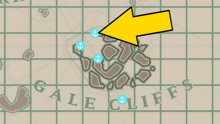 Dusty Pontoon in the Gale Cliffs area - Dredge: Where to get Refined Metal? - FAQ - Dredge Guide