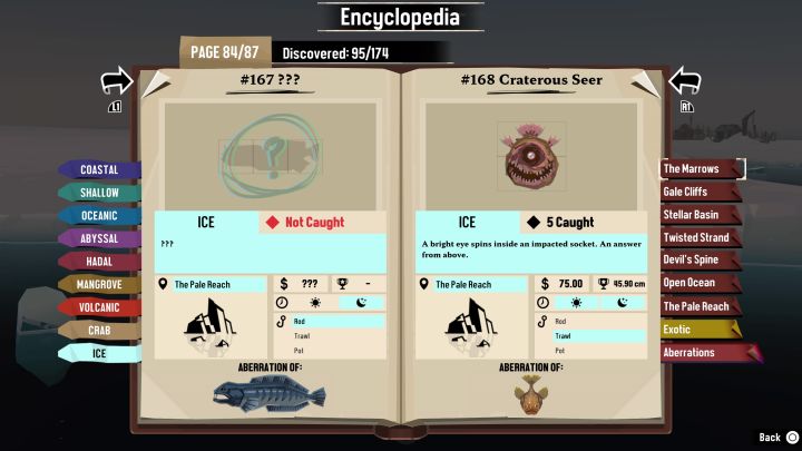 1 - Dredge The Pale Reach: How to catch Craterous Seer? - FAQ - Dredge Guide