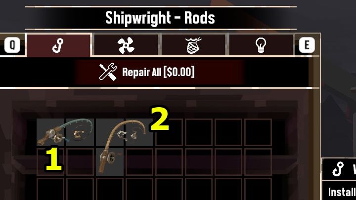You can buy the Shallow Rod from the Shipwright in the same town where you accepted the quest - Dredge: Caught to Order - Pursuits - Dredge Guide