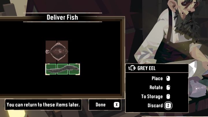 Drag the fish to the slots on the left side of the screen and the quest will be updated - Dredge: Caught to Order - Pursuits - Dredge Guide
