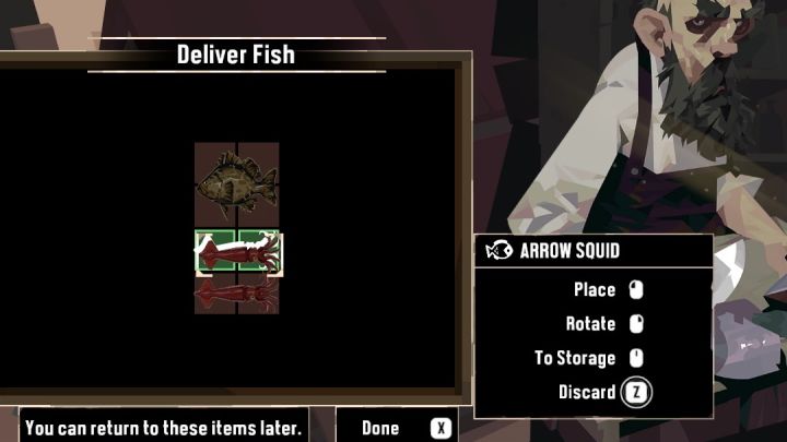 Once you have obtained the required fish, return to the Fishmonger and give him the catch - Dredge: Caught to Order - Pursuits - Dredge Guide