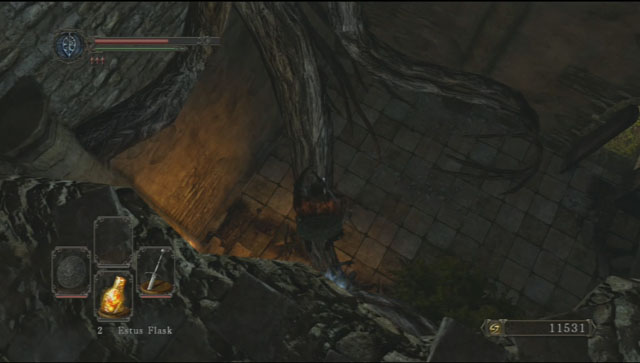 Jump on a branch. - Forest Of The Fallen Giants - Lets move on - Walkthrough - Dark Souls II - Game Guide and Walkthrough