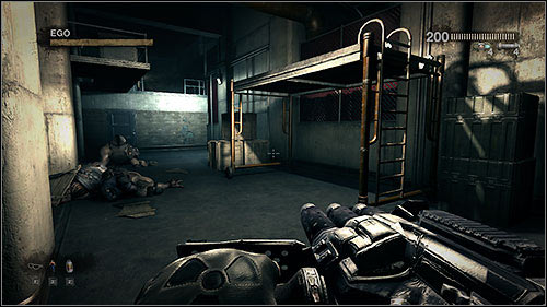 Shoot the pig on the crane and jump down through the hole to the room below you - 21.1. The Clarifier - Campaign - Duke Nukem Forever - Game Guide and Walkthrough