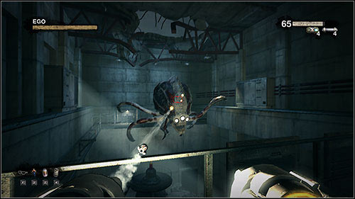 Octaking won't surrender even after losing the fight and will start pulling in the gantry platform - 19. Generator Room - Campaign - Duke Nukem Forever - Game Guide and Walkthrough