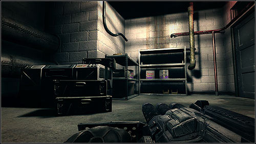 Approach the elevator, jump inside and press the button - 17.2. The Shrunk Machine: Part 2 - Campaign - Duke Nukem Forever - Game Guide and Walkthrough