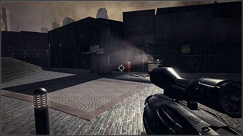 You will reach a square with a barrack and a gate which cannon be opened - 7.1. The Duke Dome - Campaign - Duke Nukem Forever - Game Guide and Walkthrough