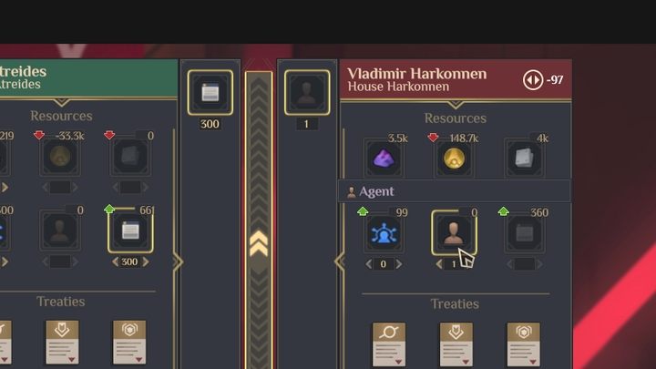 If you capture an enemy agent or your agent is being captured, anyone can buy them back by sending the opponent an appropriate buyout offer - it will be visible as one of the transaction options in the faction that has your agent - Dune Spice Wars: Espionage, Counterintelligence, Infiltrations and Missions - Basics - Dune Spice Wars Guide