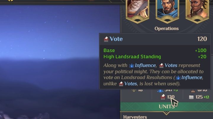 Each faction - except the Fremen - has a default Landsraad Standing - Dune Spice Wars: Votes and Influence - Resources and raw materials - Dune Spice Wars Guide