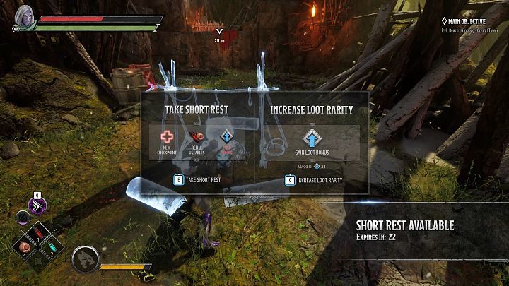 While going through subsequent parts of a mission, you will be able to use the campsite to regenerate HP, stamina and all consumable items or to increase the quality of the found loot - Dark Alliance: Beginners Guide - Basics - Dark Alliance Guide