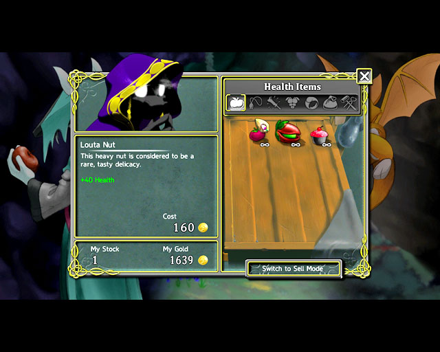 You can buy all the delicious things from the merchant - Prologue: The Glade - Walkthrough - Dust: An Elysian Tail - Game Guide and Walkthrough