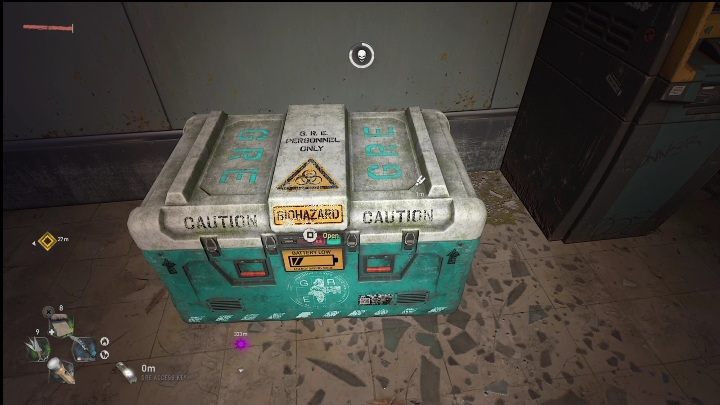 This is the first crate that you will encounter after entering this part of the city - Dying Light 2: Inhibitors (Downtown) - list of all - Downtown - Dying Light 2 Guide