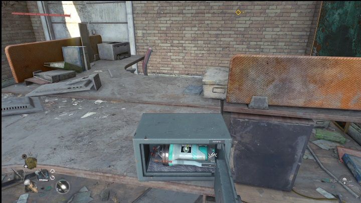 The safe is on the lower floor, on large desks - Dying Light 2: Inhibitors (Downtown) - list of all - Downtown - Dying Light 2 Guide