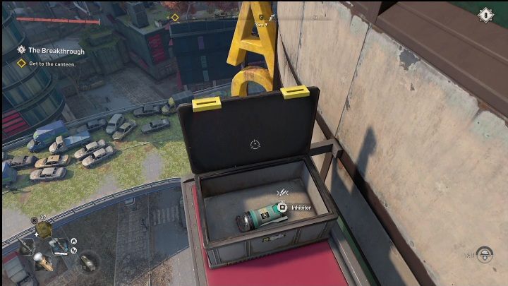 You'll find this inhibitor chest while climbing the building - Dying Light 2: Inhibitors (Downtown) - list of all - Downtown - Dying Light 2 Guide