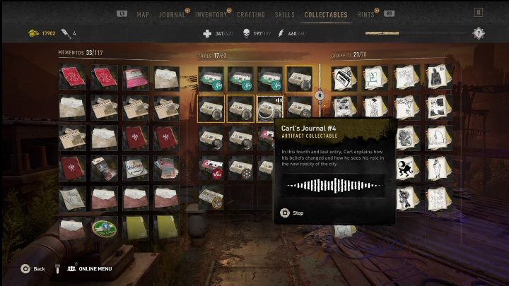 This recording can be found on the tower located in the Bazaar - Dying Light 2: Recordings (Trinity) - list of all - Trinity - Dying Light 2 Guide