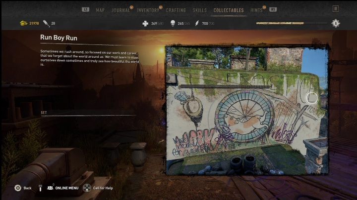 This graffiti tag is in the western part of the location, near the safe zone - Dying Light 2: Graffiti Tags (Quarry End) - list of all - Quarry End - Dying Light 2 Guide