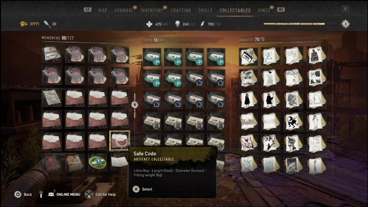 The code is 10 28 64 - Dying Light 2: Mementos (New Dawn Park) - list of all - New Dawn Park - Dying Light 2 Guide